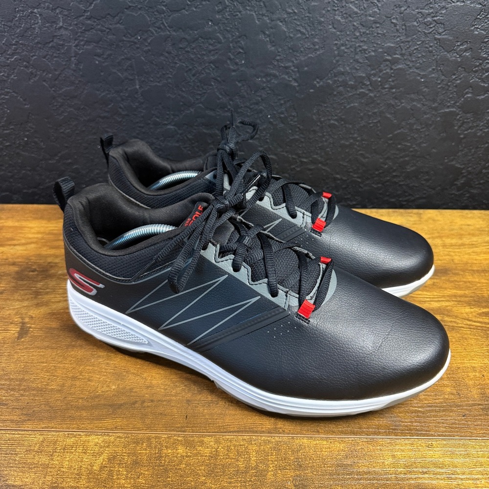 Skechers Go Golf Torque 54541EWW Black Synthetic Leather Golf Shoes Mens 11 EWW